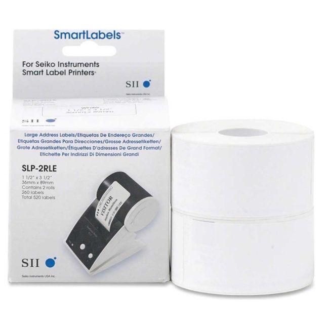 Seiko SLP-2RLE Large Address Labels 36 x 89mm (260 Labels Per Roll) 42100609