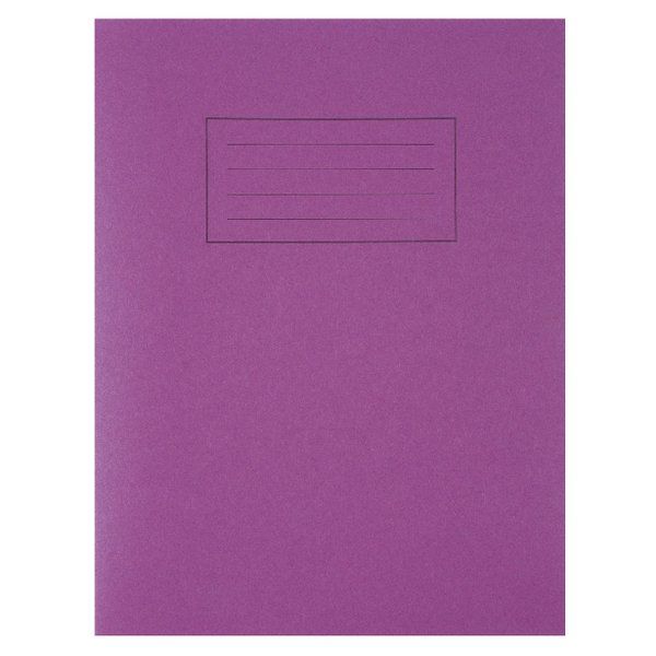 Silvine Feint Ruled With Margin Purple 229x178mm Exercise Book 80 Pages (10 Pack) EX100