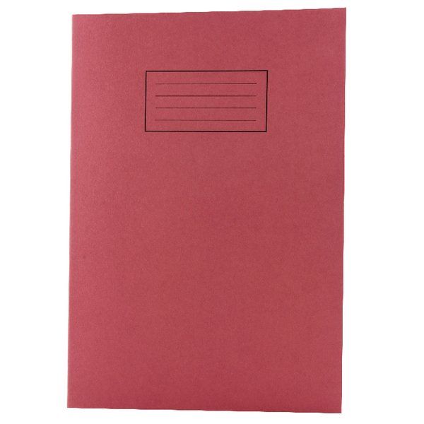 Silvine Feint Ruled With Margin Red A4 Exercise Books 80 Pages (10 Pack) EX107