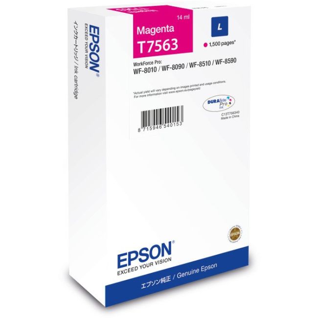 Epson C13T756340 Magenta Ink Cartridge (14ml / 1,500 pages*)