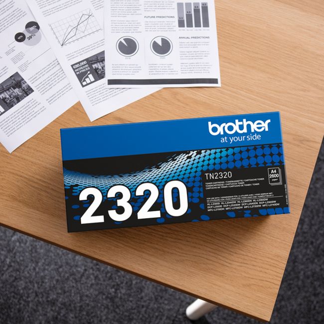 Brother TN2320 Black High Yield Toner Cartridge (2,600 pages*)