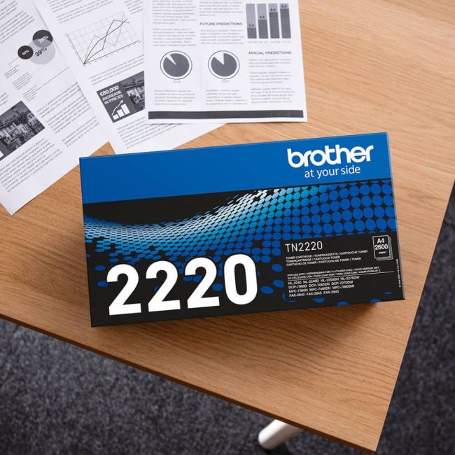 Brother TN2220 High Yield Black Toner Cartridge (2,600 pages*)