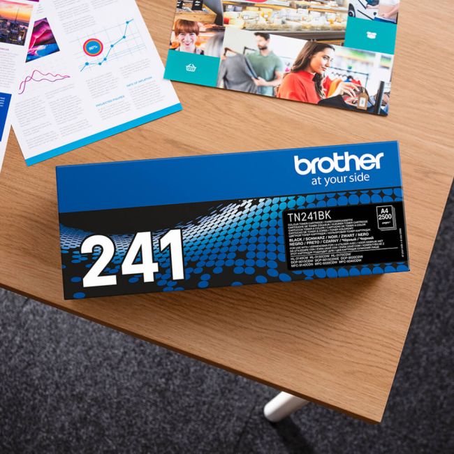 Brother TN241BK Standard Yield Black Toner Cartridge (2,500 pages*) TN241BK