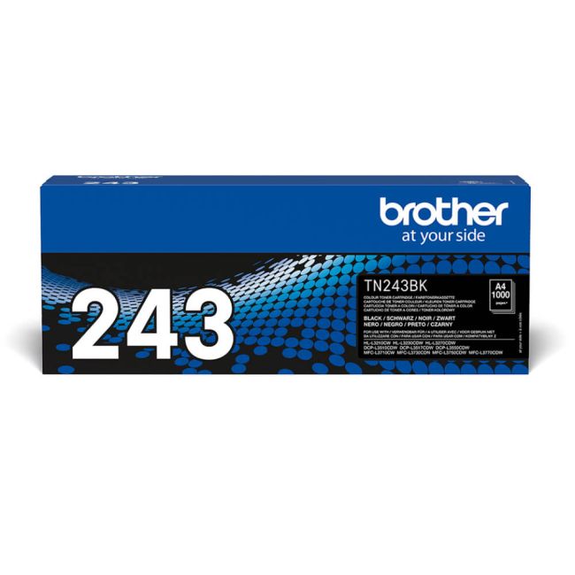 Brother TN243BK Standard Black Toner Cartridge (1,000 Pages*)