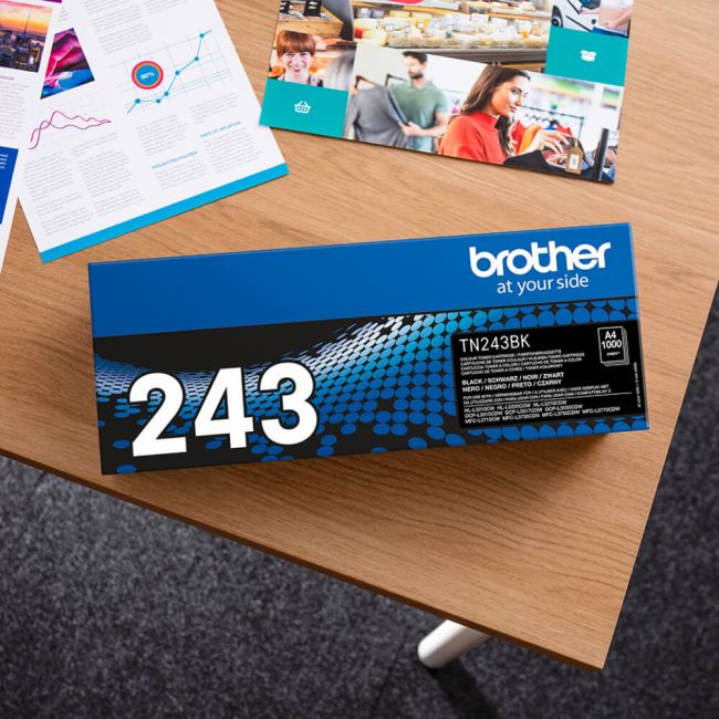 Brother TN243BK Standard Black Toner Cartridge (1,000 Pages*)