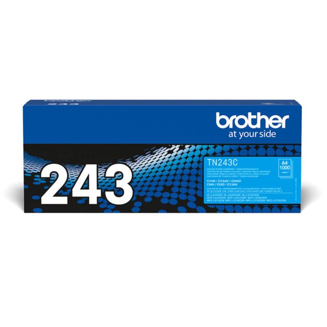 Brother TN243C Standard Cyan Toner Cartridge (1,000 Pages*)