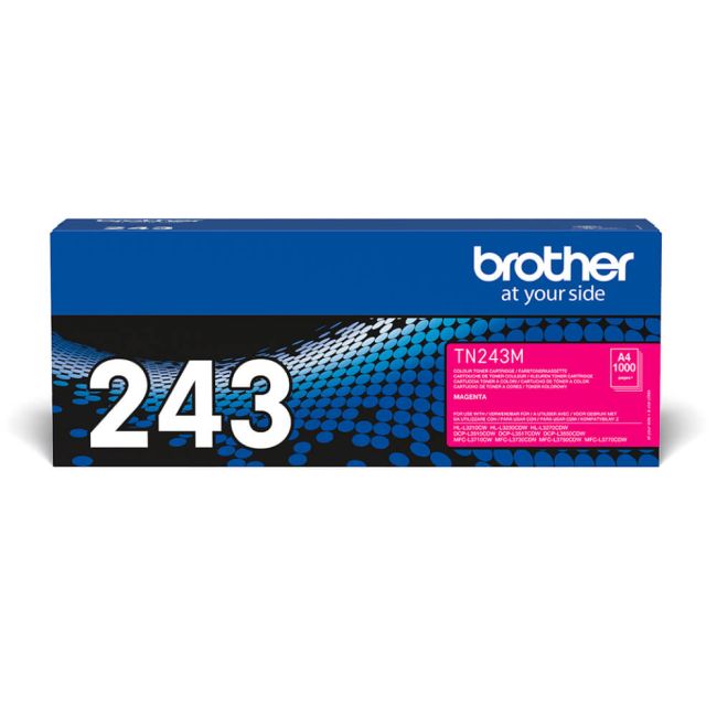 Brother TN243M Standard Magenta Toner Cartridge (1,000 Pages*)