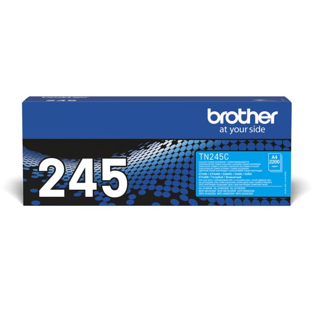 Brother TN-245C Cyan High Yield Toner Cartridge (2,200 pages*)