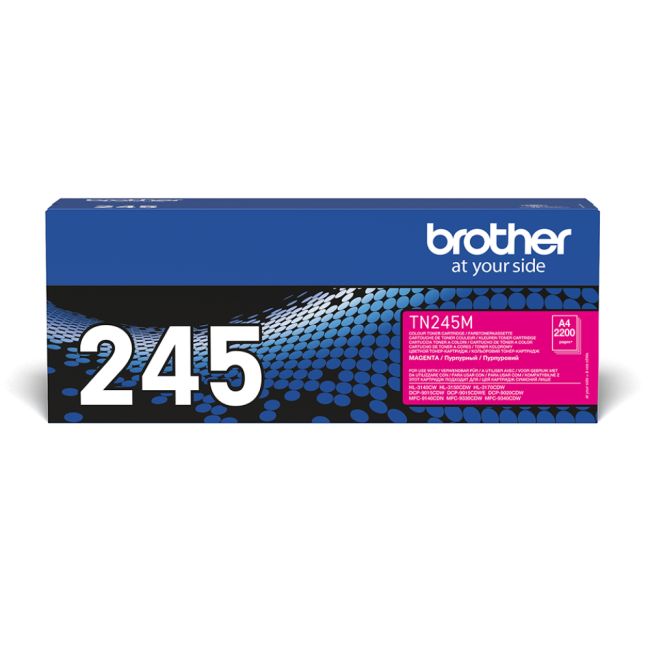 Brother TN-245M Magenta High Yield Toner Cartridge (2,200 pages*)