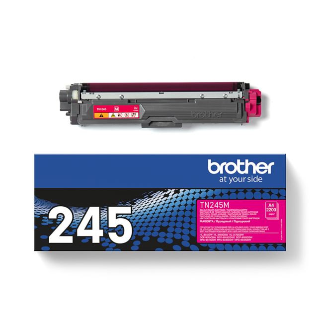 Brother TN-245M Magenta High Yield Toner Cartridge (2,200 pages*)
