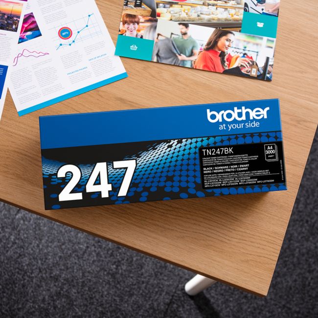 Brother TN247BK High Yield Black Toner Cartridge (3,000 Pages*)
