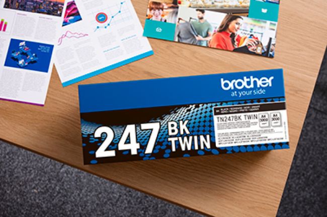 Brother TN247BK Black Toner Cartidge (2 x 3,000 Pages*) Twin Pack