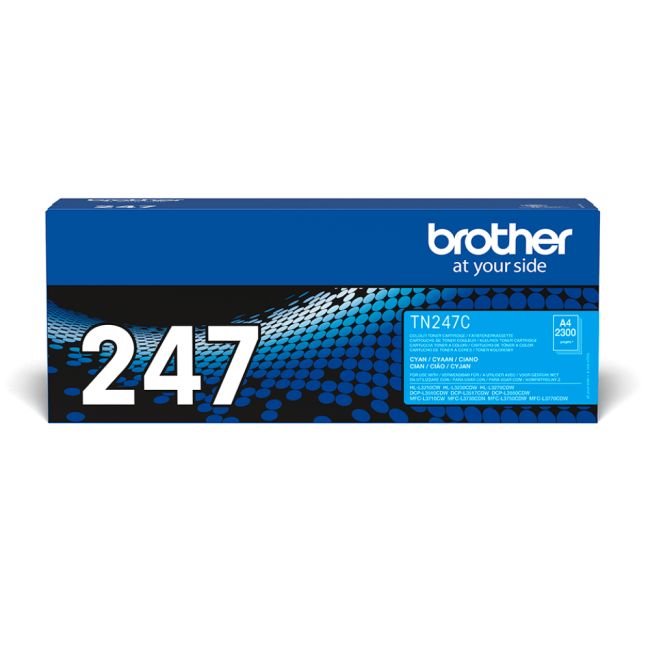 Brother TN247C High Yield Cyan Toner Cartridge (2,300 Pages*)