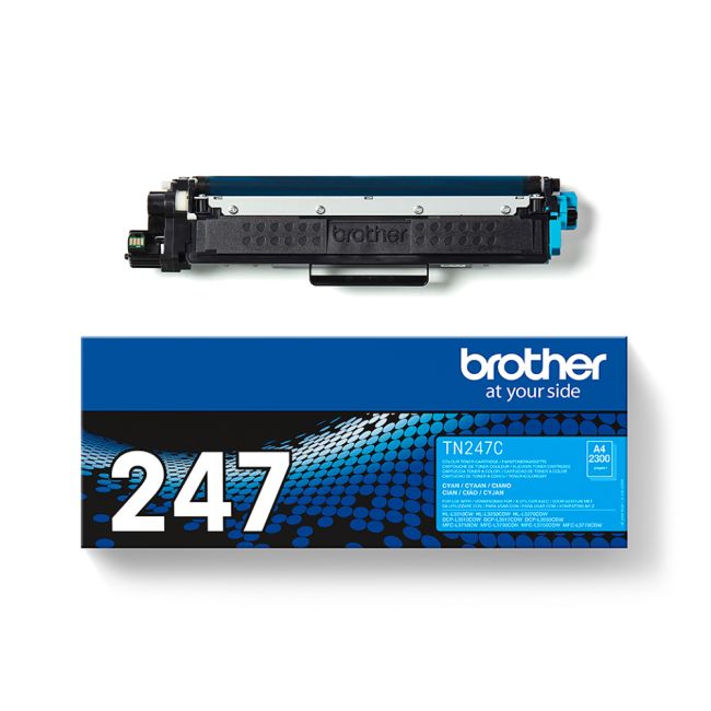 Brother TN247C High Yield Cyan Toner Cartridge (2,300 Pages*)