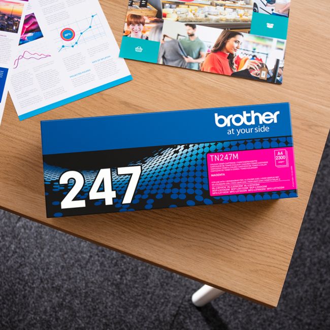 Brother TN247M High Yield Magenta Toner Cartridge (2,300 Pages*)
