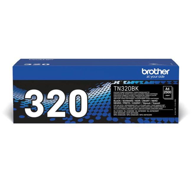 Brother TN320BK Standard Yield Black Toner (2,500 pages*)