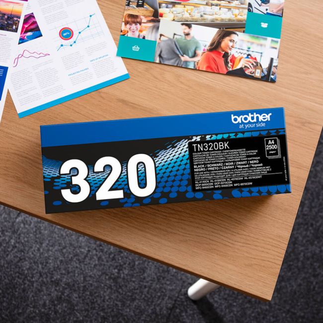 Brother TN320BK Standard Yield Black Toner (2,500 pages*)