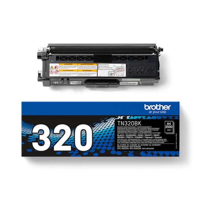 Brother TN320BK Standard Yield Black Toner (2,500 pages*)