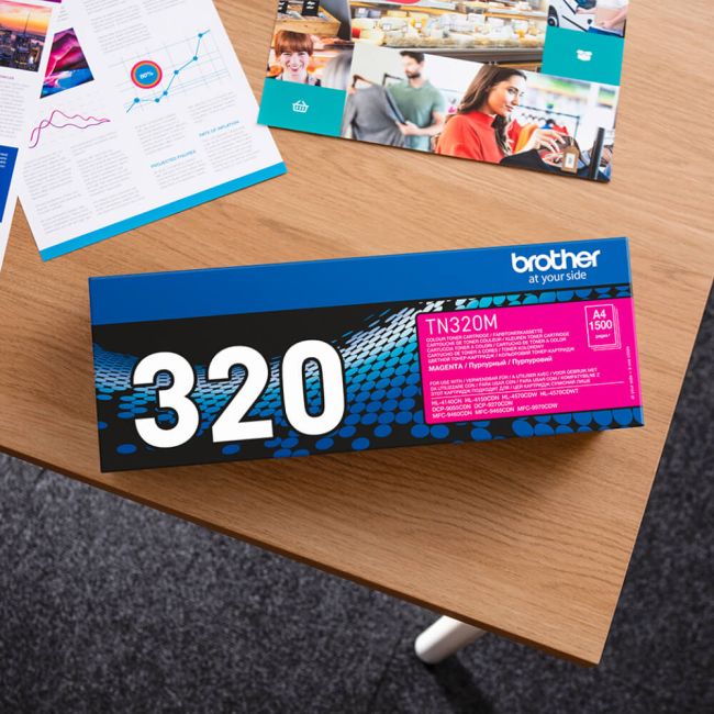 Brother TN320M Standard Yield Magenta Toner (1,500 pages*)
