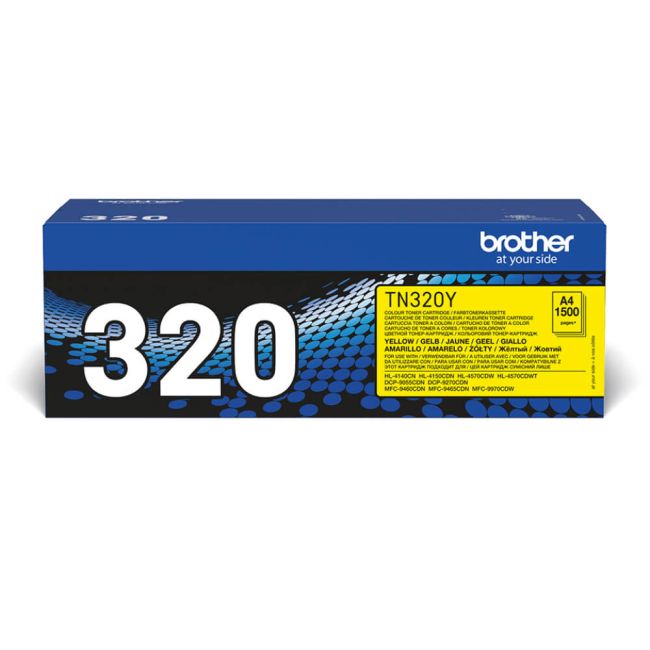 Brother TN320Y Standard Yield Yellow Toner (1,500 pages*)