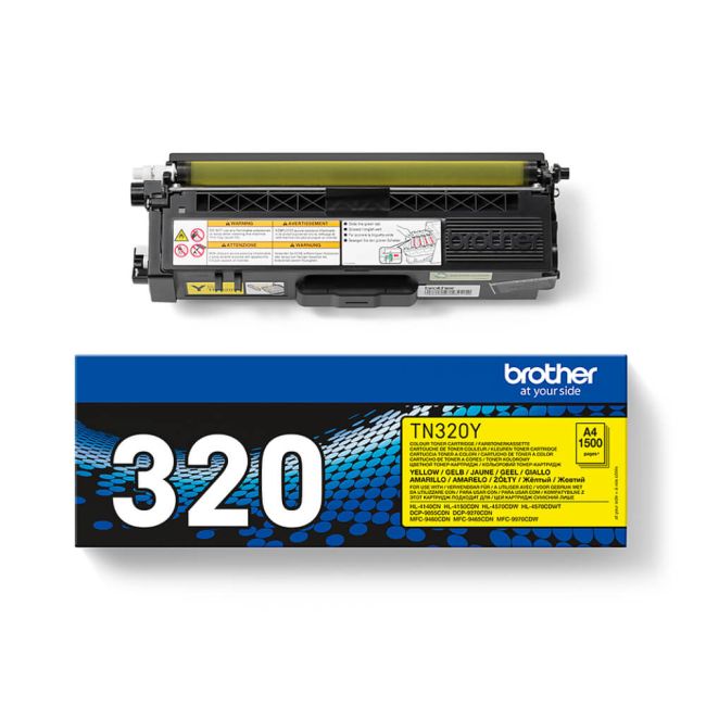 Brother TN320Y Standard Yield Yellow Toner (1,500 pages*)