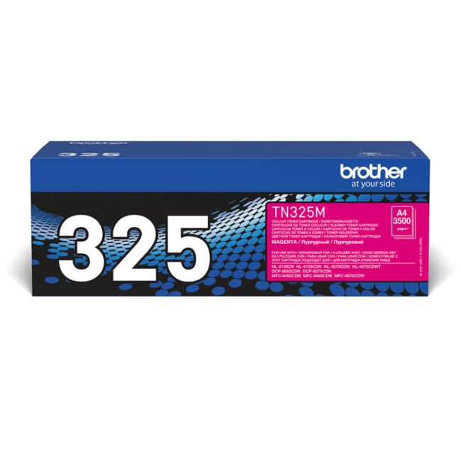 Brother TN-325M High Yield Magenta Toner Cartridge (3,500 pages*) TN325M