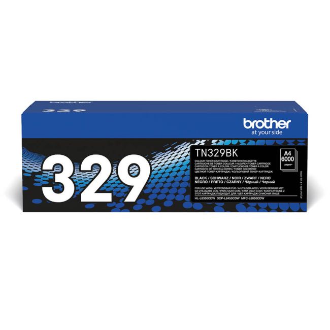 Brother TN329BK Black Extra High Yield Toner Cartridge (6,000 pages*)
