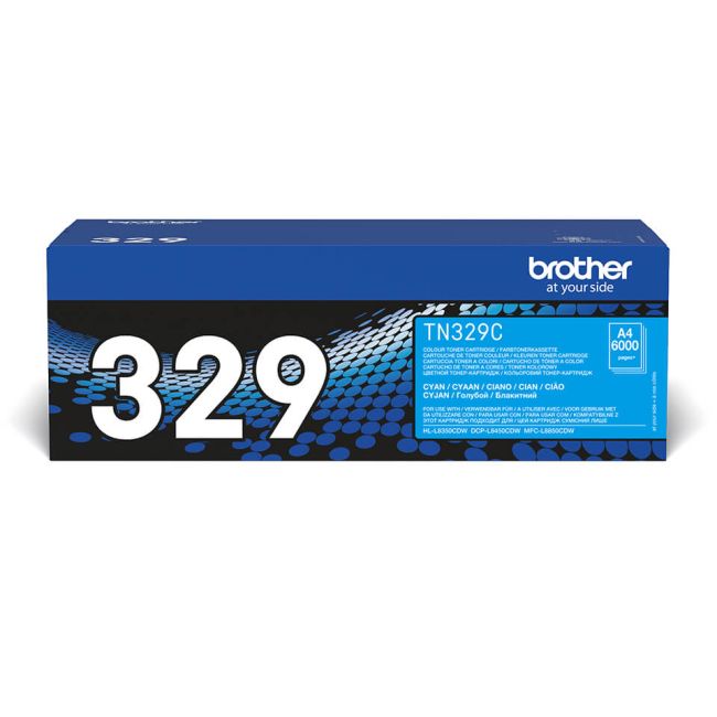Brother TN329C Extra High Yield Cyan Toner Cartridge (6,000 pages*)