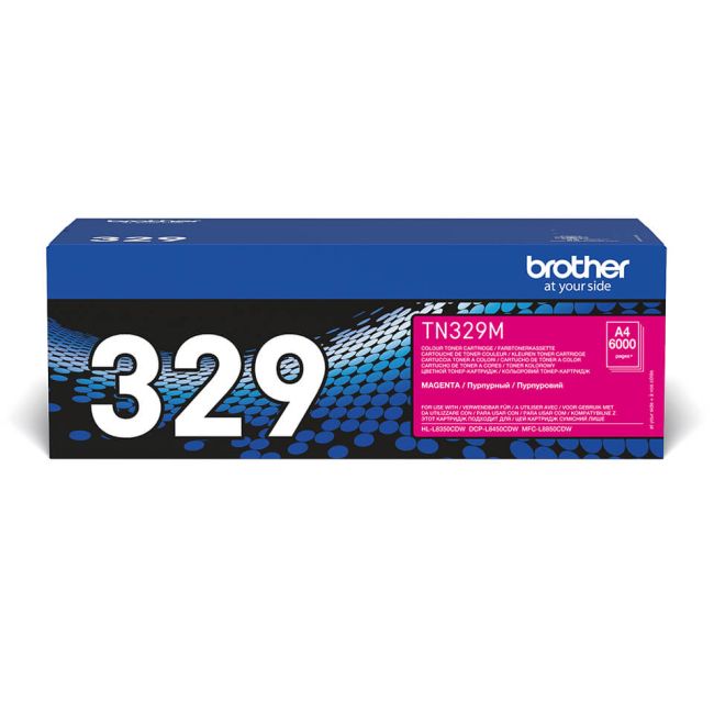 Brother TN329M Extra High Yield Magenta Toner Cartridge (6,000 pages*)