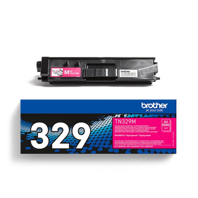 Brother TN329M Extra High Yield Magenta Toner Cartridge (6,000 pages*)