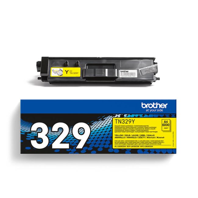 Brother TN329Y Extra High Yield Yellow Toner Cartridge (6,000 pages*)