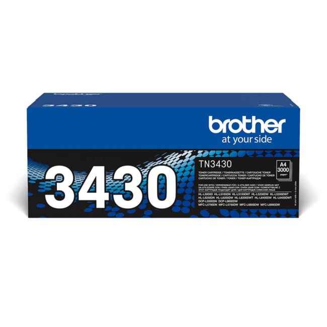 Brother TN-3430 Standard Black Toner Cartridge (3,000 pages*) TN3430