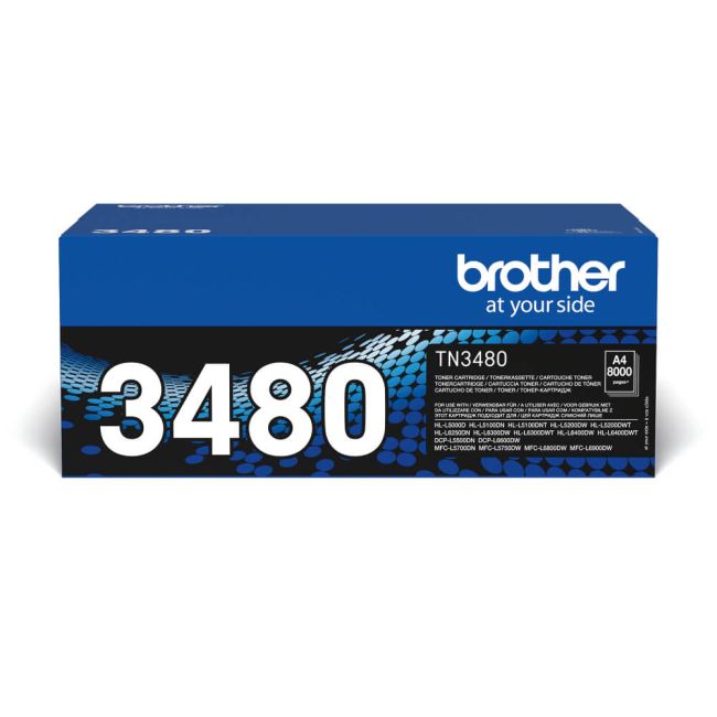 Brother TN-3480 High Yield Black Toner Cartridge (8,000 pages*) TN3480