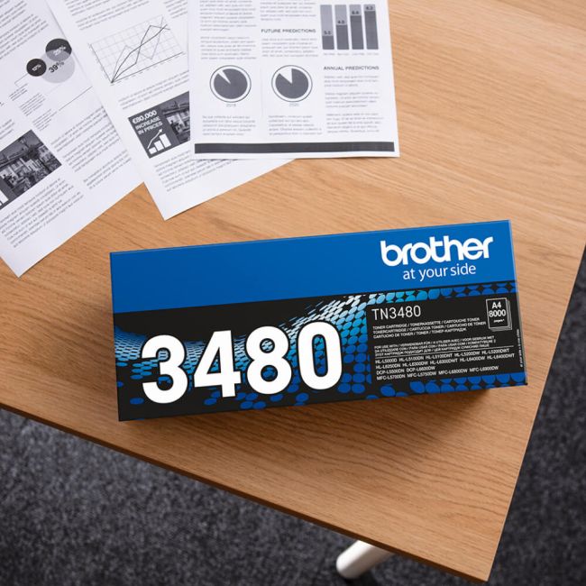 Brother TN-3480 High Yield Black Toner Cartridge (8,000 pages*) TN3480