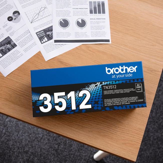 Brother TN-3512 Super High Yield Black Toner Cartridge (12,000 pages*) TN3512