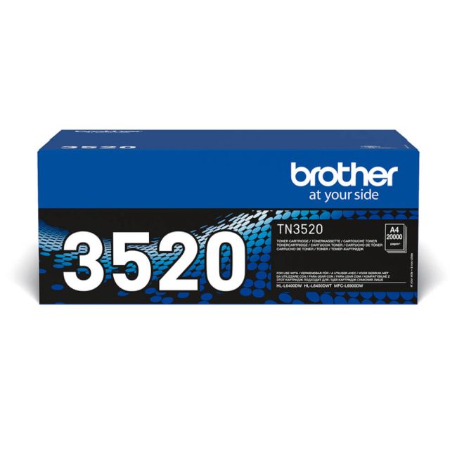 Brother TN-3520 Ultra High Yield Black Toner Cartridge (20,000 pages*) TN3520