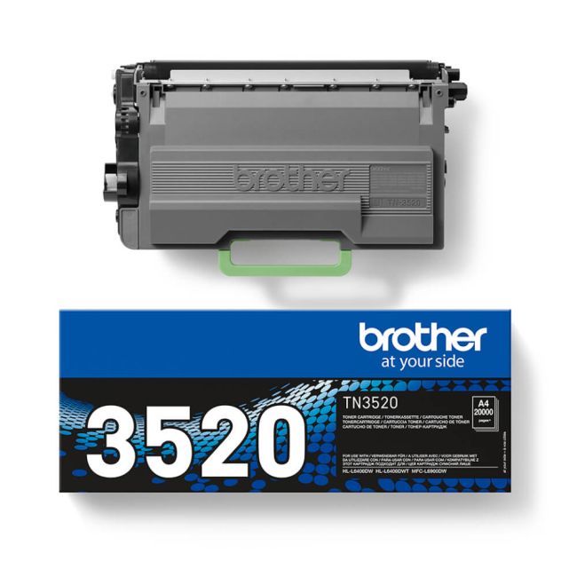 Brother TN-3520 Ultra High Yield Black Toner Cartridge (20,000 pages*) TN3520