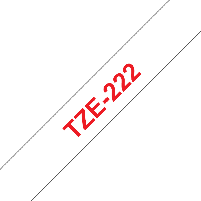 Compatible Brother 9mm Gloss Red On White Tape CP-TZe222