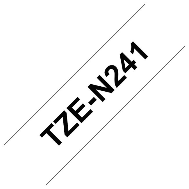 Brother TZeN241 18mm Non Laminated Black On White TZN241