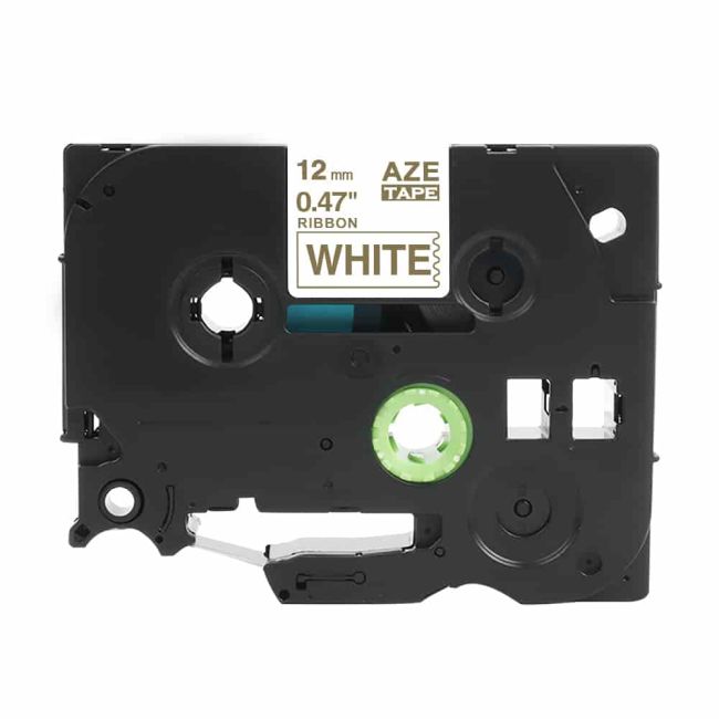 Compatible Brother TZeR234 12mm x 4m Gold On White Tape CP-TZeR234