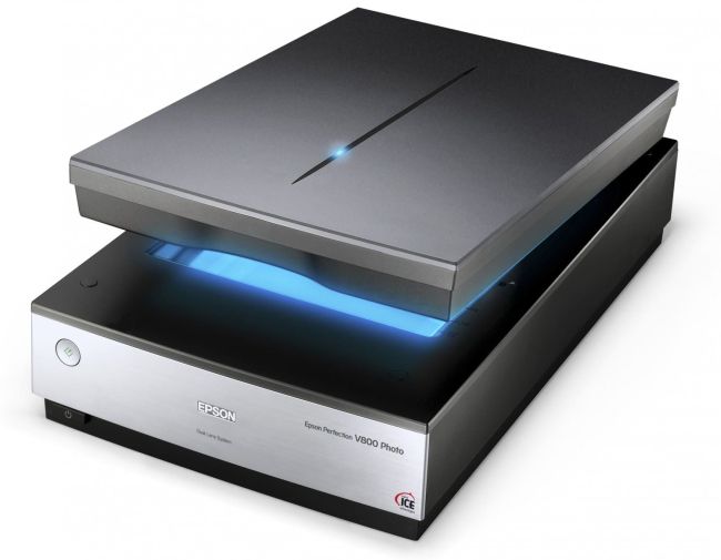 Epson Perfection V800 Photo Scanner side way view