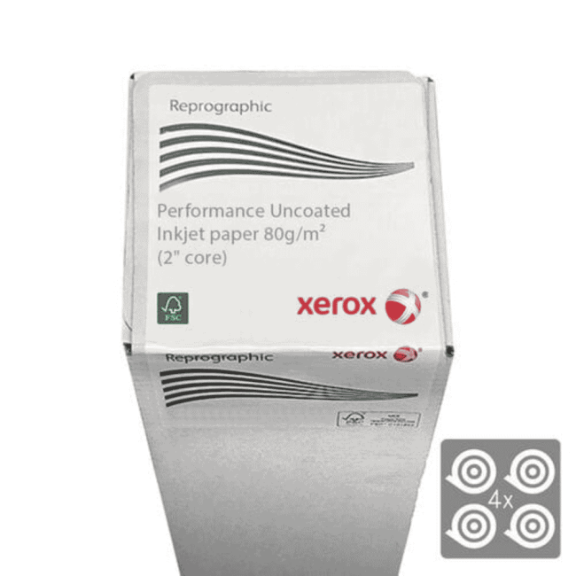 Xerox Uncoated Inkjet Roll 841mm x 50m (Pack of 4) 003R97743