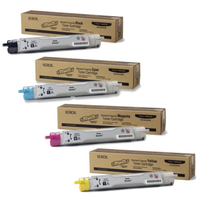 Xerox PB-P6300VAL High Yield CMYK Toner Cartridge Pack (Save 