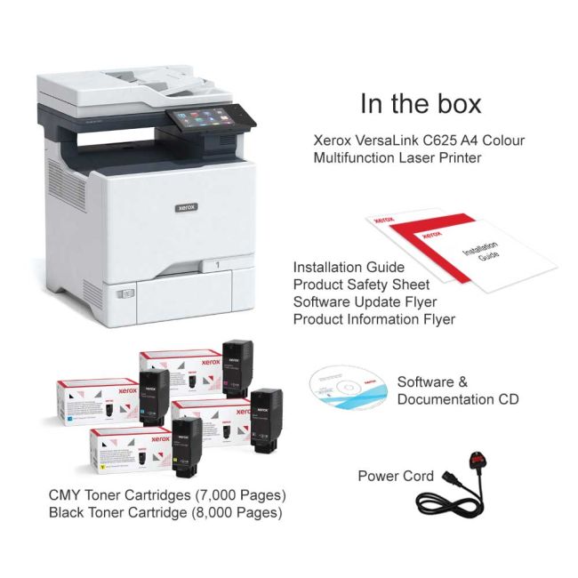 Xerox VersaLink C625 (PagePack) A4 Colour Multifunction Laser Printer