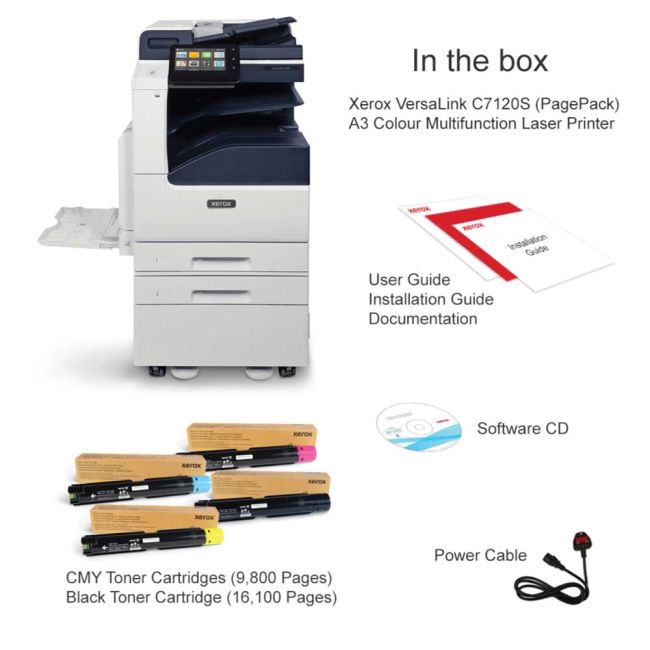 Xerox VersaLink C7120S (PagePack) A3 Colour Multifunction Laser Printer