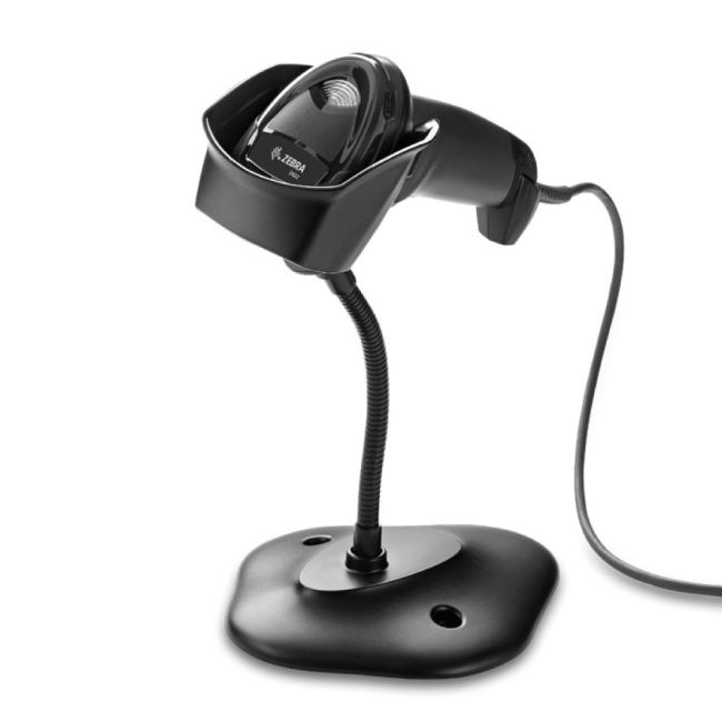 Zebra DS2208 Corded Handheld 1D/2D Imager Barcode Scanner + Stand