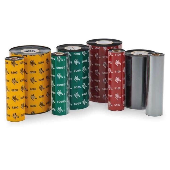 Zebra 2100 High-Performance Wax Ribbon 40mm x 450m (12 Rolls) 02100BK04045