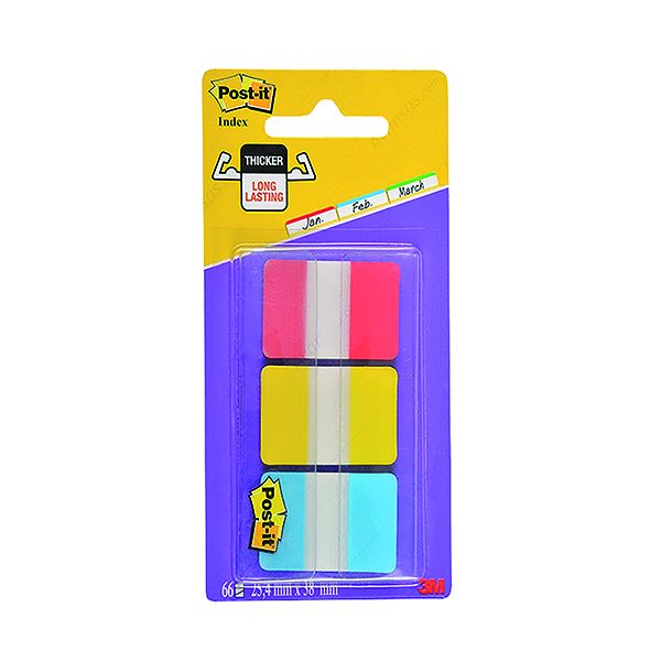 Postid Color Post-it Strong Index Full Colour Red/Yellow/Blue (66 Pack) 686-RYB ...