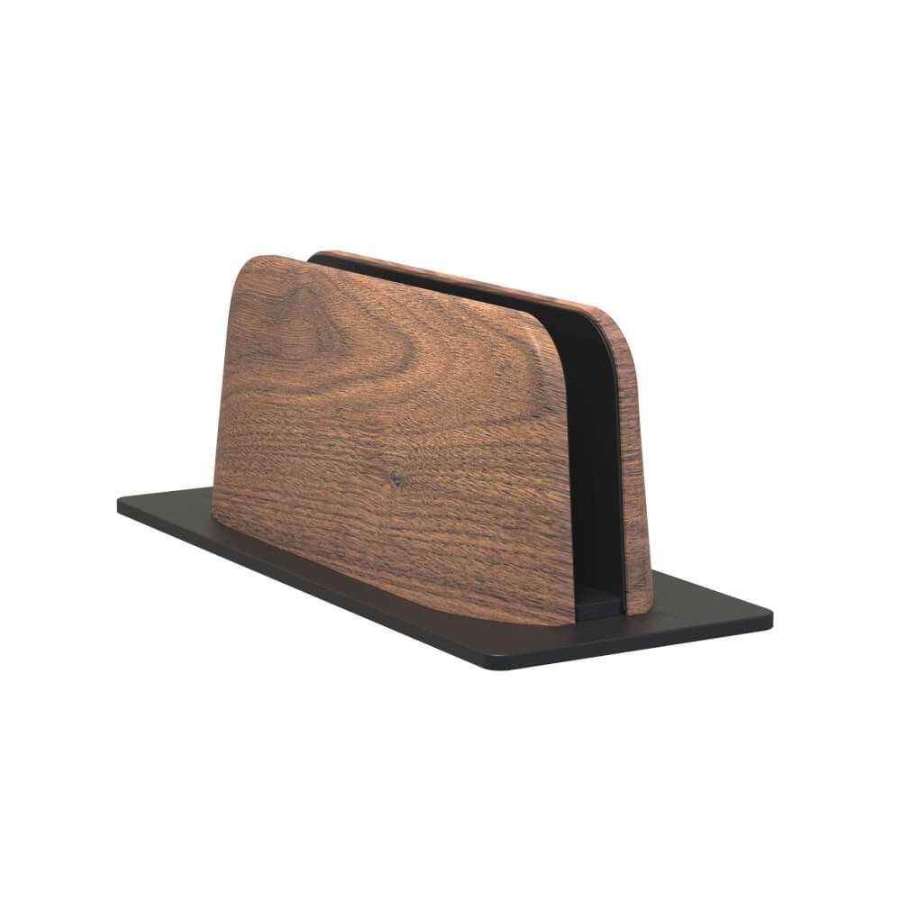 Alba ODSTAND W Vertical Computer Stand - Aluminium/Walnut | Printer Base