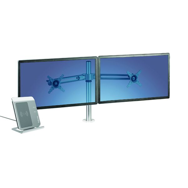 FELLOWES - 8042901 Braccio monitor doppio per Sit-Stand Lotus